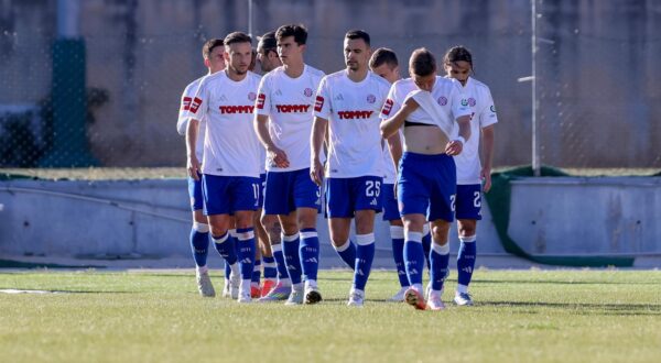 25.05.2025., stadion Subicevac, Sibenik - SuperSport HNL, 36. kolo, HNK Sibenik - HNK Hajduk. Michele Sego, Ivan Rakitic, Marko Livaja, Dominik Prpic, Filip Uremovic, Roko Brajkovic i Filip Krovinovic Photo: Sime Zelic/PIXSELL