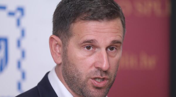 28.072.25., Split - Gradonacelnik Tomislav Suta odrzao konferenciju za medije na temu rebalansa proracuna. Photo: Ivo Cagalj/PIXSELL