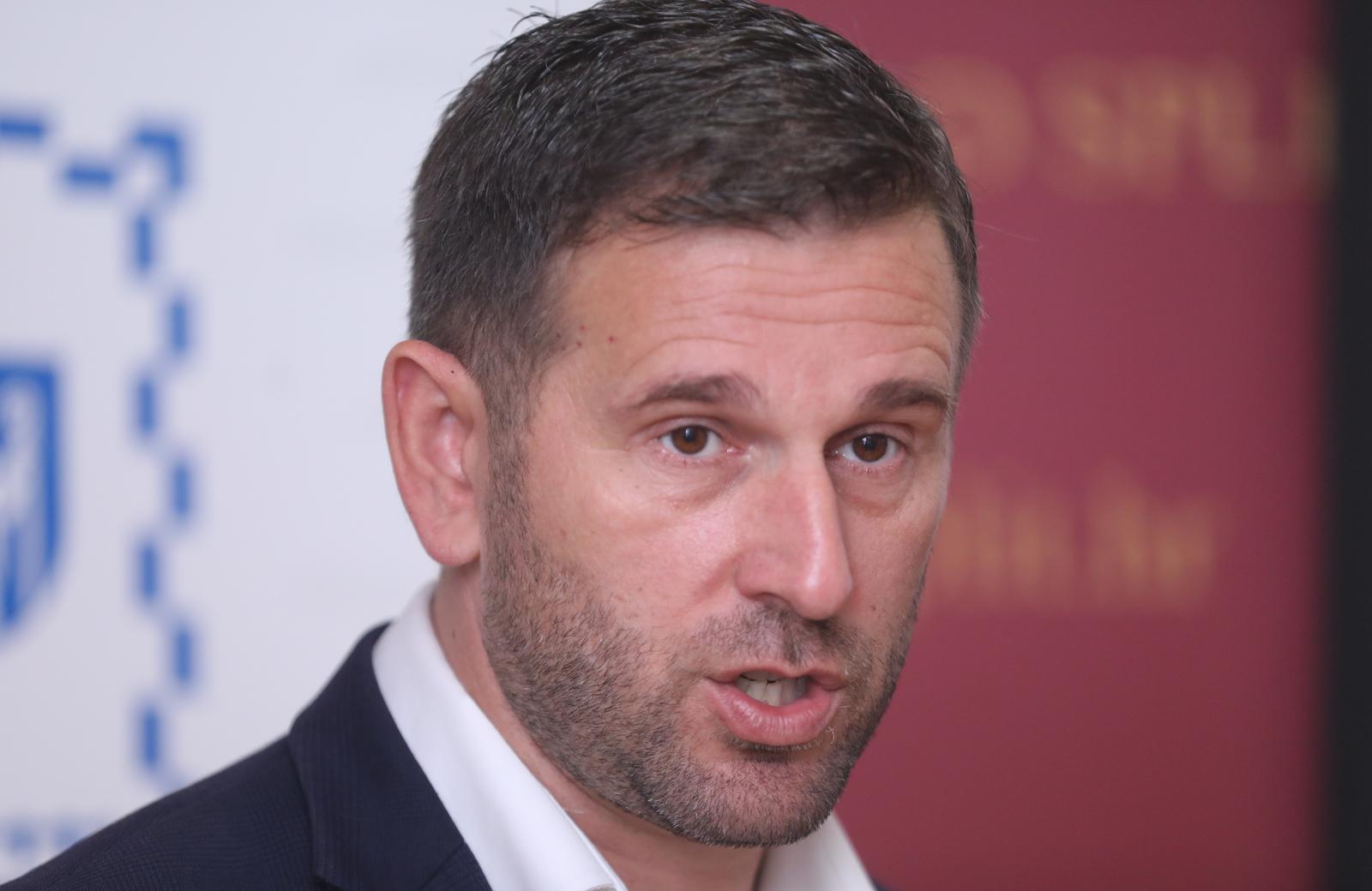28.072.25., Split - Gradonacelnik Tomislav Suta odrzao konferenciju za medije na temu rebalansa proracuna. Photo: Ivo Cagalj/PIXSELL