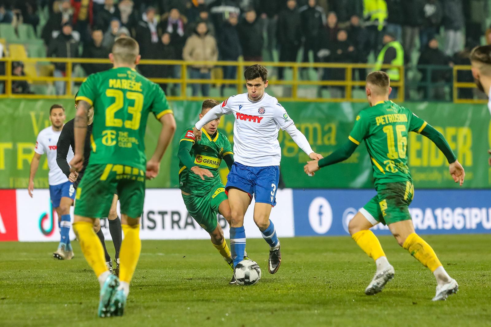 29.01.2023., Pula - SuperSport HNL, 19. kolo, NK Istra 1961 - HNK Hajduk. Dominik Prpic Photo: Srecko Niketic/PIXSELL