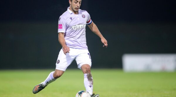 30.10.2019., Gradski stadion, Velika Gorica - Utakmica osmine finala hrvatskog nogometnog kupa, HNK Gorica - HNK Hajduk. Josip Juranovic. "nPhoto: Goran Stanzl/PIXSELL
