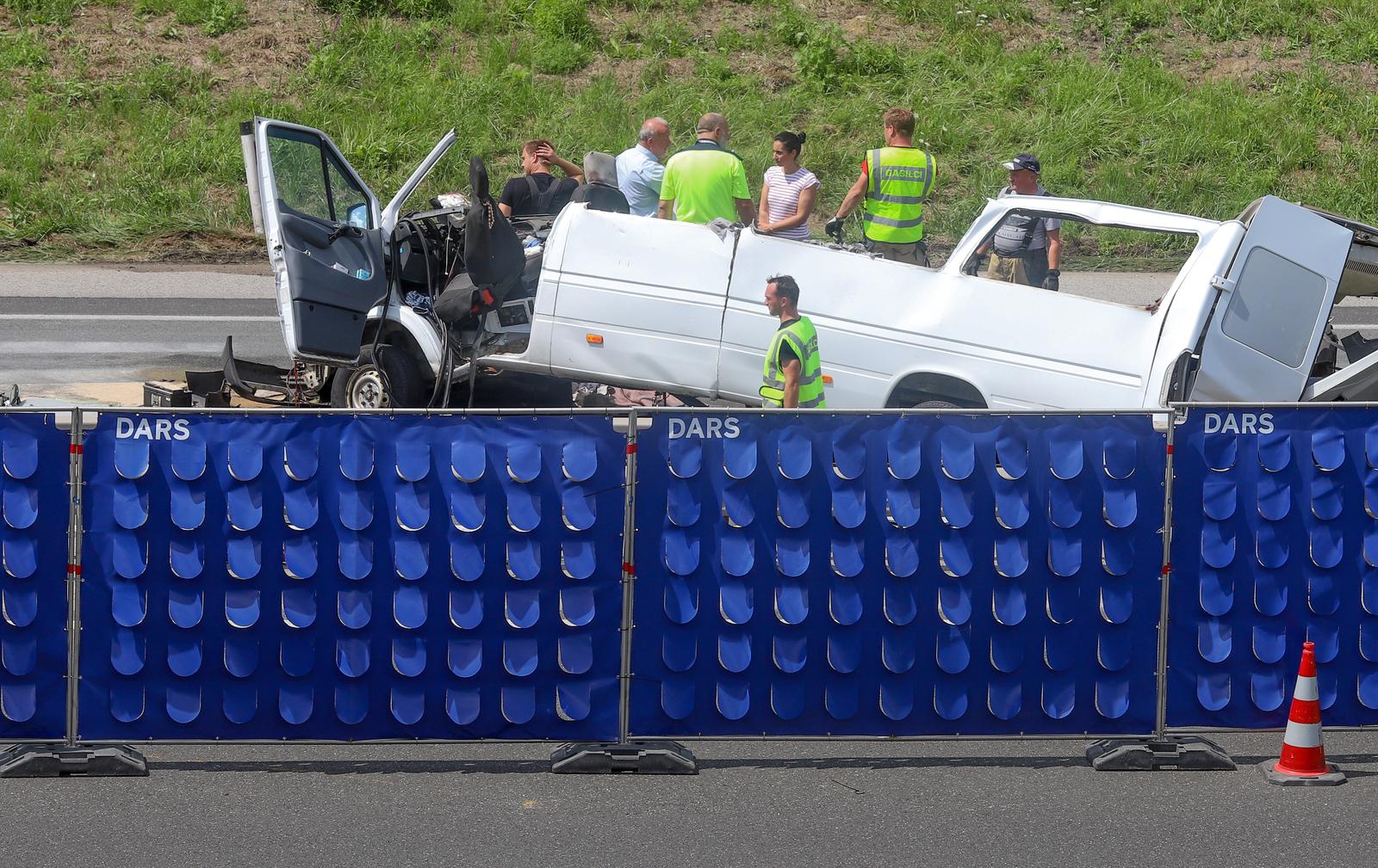 Slovenija, Tepanje, 30.07.2025,  Prometna nesreca na autocesti Maribor-Ljubljana. Poginulo pet osoba Photo: Tadej Regent/PIXSELL/F.A. BOBO