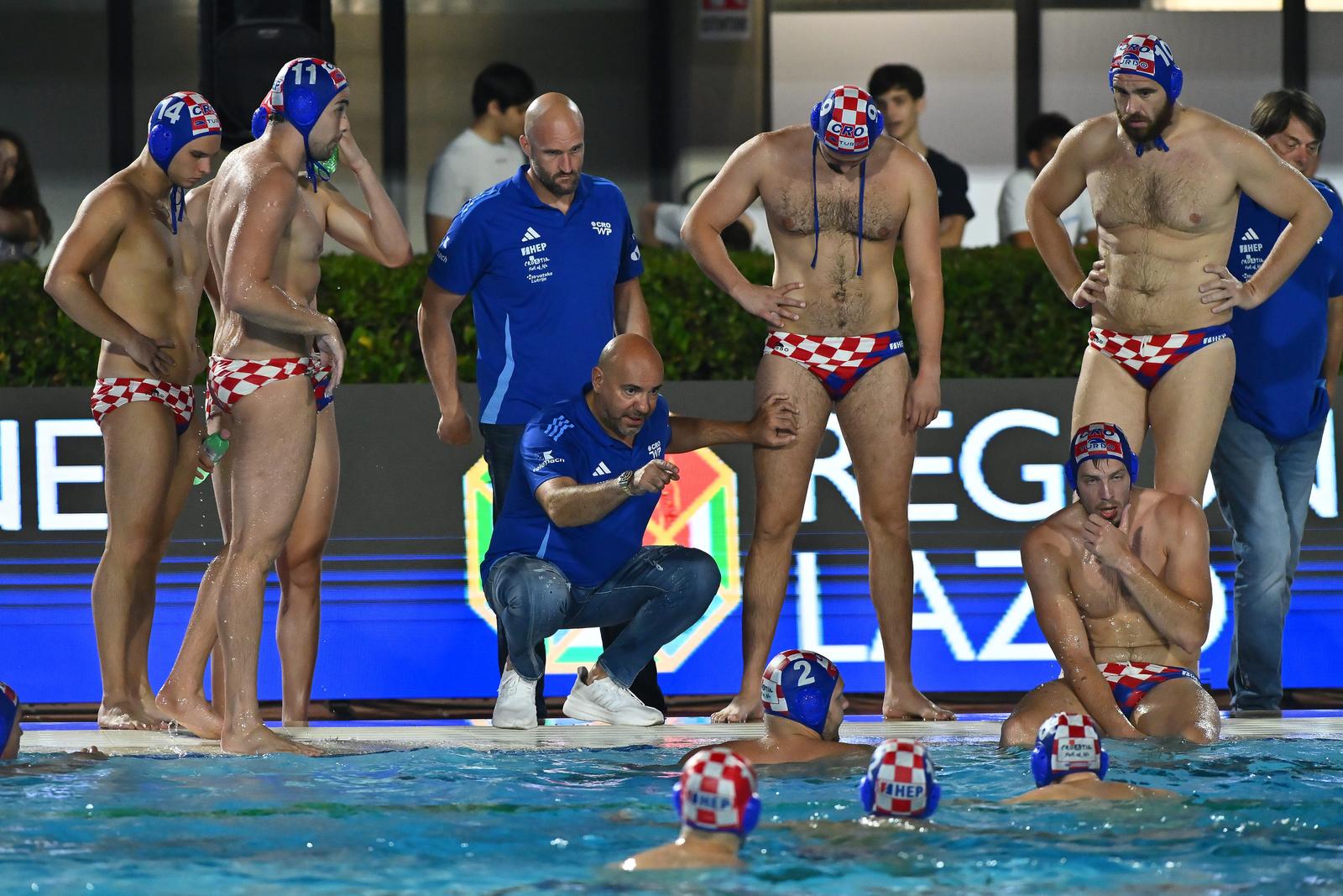 Coach of Croatia Ivica TUCAK during the Water Polo test match between Italy and Croatia on day 1 of the Settecolli 61' International Swimming Championship at the Foro Italico in Rome, Italy, on 26 June 2025. Photo: Domenico Cippitelli/IPA Sport / ipa-agency.net/IPA