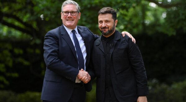 Prime Minister Sir Keir Starmer with Ukrainian President Volodymyr Zelensky during talks at 10 Downing Street, London. Picture date: Monday June 23, 2025. Photo: JAIMI JOY/PRESS ASSOCIATION