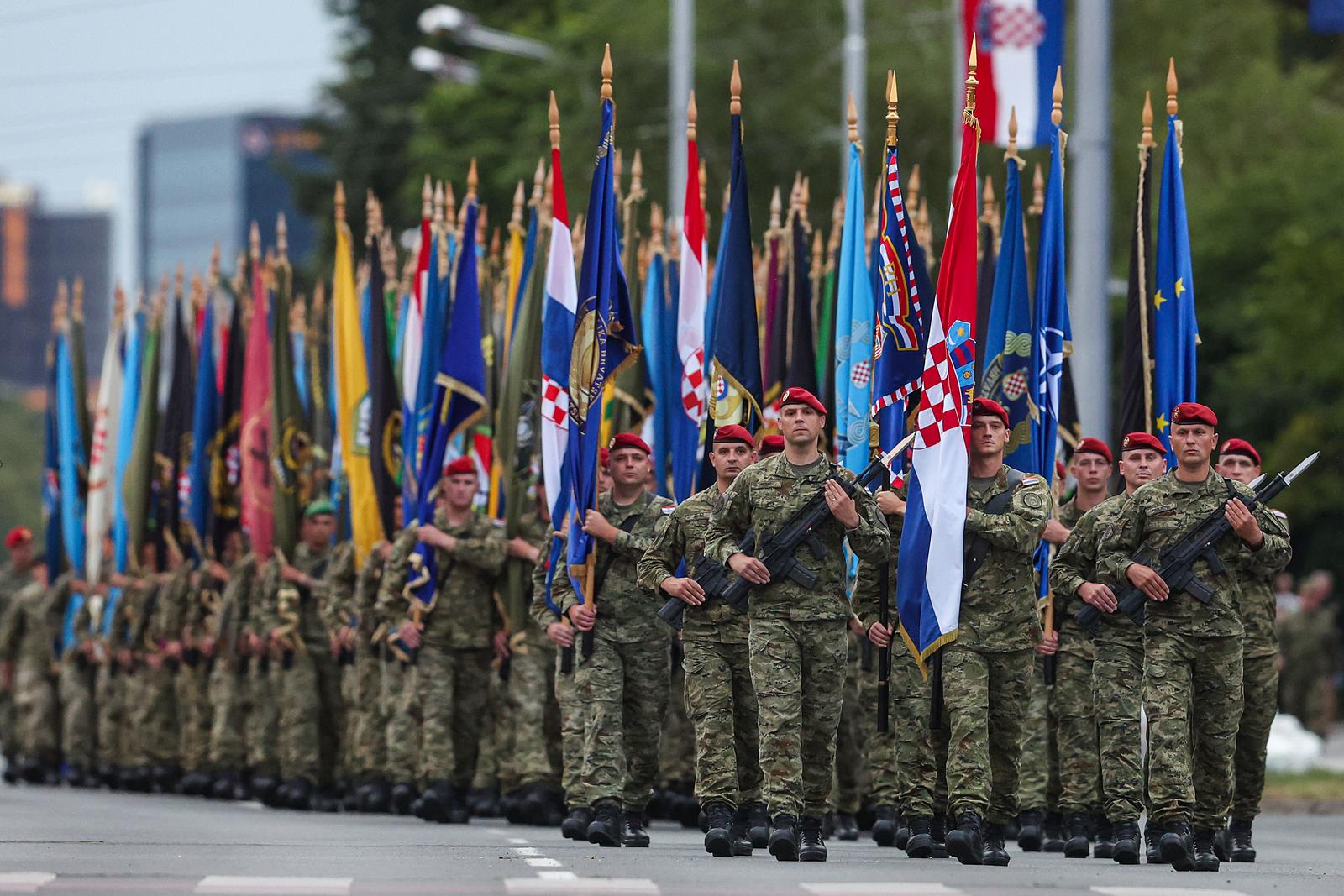 29.07.2025., Zagreb - Svecani mimohod povodom 30. obljetnice VRO Oluja. Generalna proba.  Photo: Goran Stanzl/PIXSELL