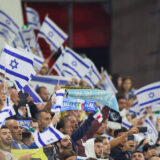 National League Football Match Israel - Italy 2024/25 Supporters Israel During the first match of National League 09/09/2024 Football match between Israel vs Italy at the Bozsik Arena stadium in Budapest BUDAPEST stadium Bozsik Arena Budapest Israele Copyright: xFABIOxSASSOxFabioxSassox 0A4A4867