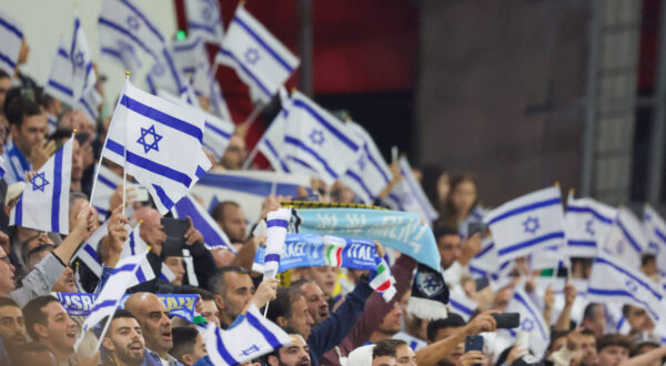 National League Football Match Israel - Italy 2024/25 Supporters Israel During the first match of National League 09/09/2024 Football match between Israel vs Italy at the Bozsik Arena stadium in Budapest BUDAPEST stadium Bozsik Arena Budapest Israele Copyright: xFABIOxSASSOxFabioxSassox 0A4A4867