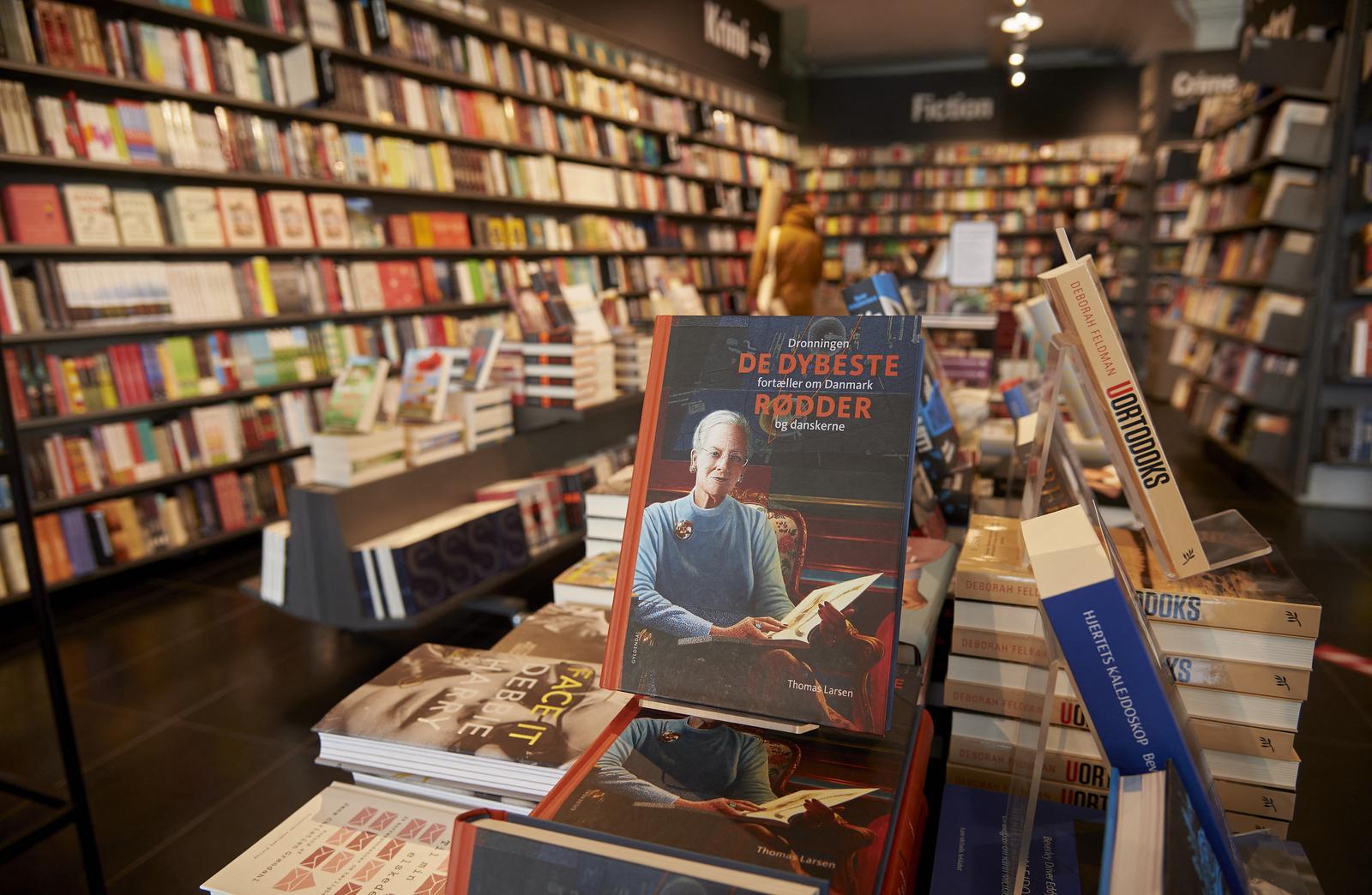 Queen Margrethes Birthday Eve - Copenhagen The Queen is celebrated with books."nIn a bookstore at the Town Hall Square there are books about Queen Margrethe Copenhagen, Denmark, April 6, 2020. Photo by Stefan Lindblom/Stella Pictures/ABACAPRESS.COM Lindblom Stefan/Stella Pictures/ABACA /PIXSELL