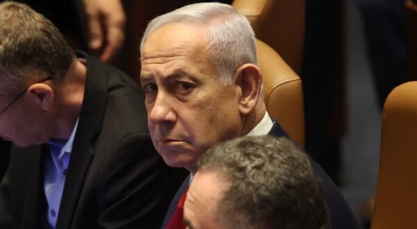 epa12255998 Israeli Prime Minister Benjamin Netanyahu (C) attends a plenary session to vote on a bill for applying Israeli sovereignty over the West Bank territory, at the Knesset, the Israeli parliament, in Jerusalem, 23 July 2025. The bill, submitted by the Religious Zionist Party, calls for the imposition of Israeli sovereignty over the occupied West Bank, and the use of 'Judea and Samaria' instead of West Bank in Israel's legislation.  EPA/ABIR SULTAN