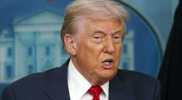 epa12293967 US President Donald Trump addresses the media in the James S. Brady Press Briefing Room of the White House, Washington, DC, USA, 11 August 2025. President Trump is due to announce the deployment of the National Guard in Washington DC as part of a crime reduction strategy.  EPA/WILL OLIVER / POOL