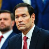 epa12308626 United States Secretary of State Marco Rubio looks on as US President Donald J Trump meets President of Ukraine Volodymyr Zelensky in the Oval Office of the White House in Washington, DC, USA, 18 August 2025.  European Leaders are at the White House in support of President Zelenskyy following President Trumps meeting with President Vladimir Putin of Russia in Anchorage, Alaska, USA, on August 15, 2025.  EPA/AARON SCHWARTZ / POOL