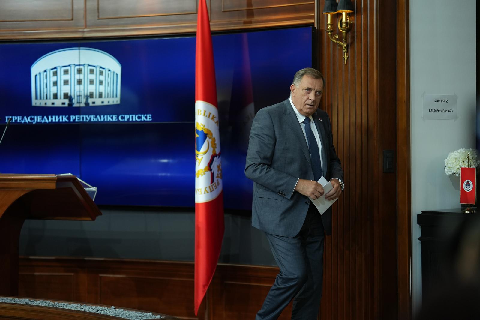 18.08.2025., Palata Republike, Banja Luka (BiH) - Radovan Viskovic je podnio je ostavku na funkciju premijera Republike Srpske, nakon odrzanog sastanka koalicijskih partnera okupljenih oko SNSD-a, a tema je bila rekonstrukcija entitetske vlade. Photo: Dejan Rakita/PIXSELL