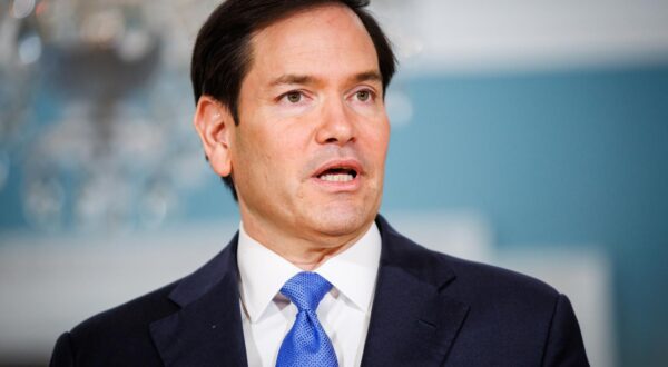 U.S. Secretary of State Marco Rubio responds to a question from reporters while he meets with Serbian Foreign Minister Marko Djuric (not pictured) at the U.S. Department of State on August 6, 2025 in Washington, D.C. (Photo by Samuel Corum/Sipa USA) Photo: Sipa USA/SIPA USA