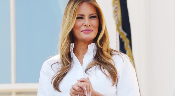 First Lady Melania Trump listens as President Donald Trump speaks to military personnel during a July 4 military family picnic celebration at the White House in Washington DC on Friday, July 4, 2025.    Photo by Bonnie Cash/Pool/Sipa USA Photo: Sipa USA/SIPA USA