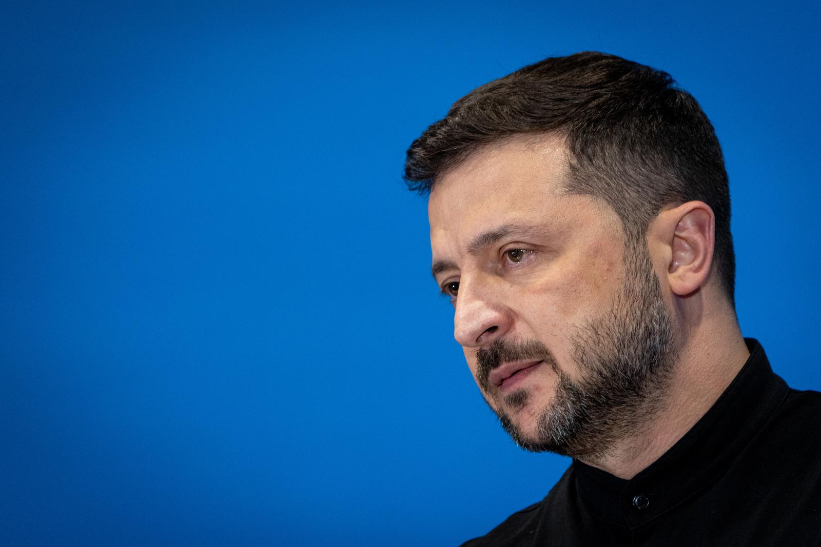 Ukrainian President Volodymyr Zelensky addresses a press conference at Ukraine Recovery Conference 2025 (URC2025) at the Roma Convention Centre La Nuvola. (Photo by Stefano Costantino / SOPA Images/Sipa USA) Photo: SOPA Images/SIPA USA