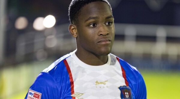 Bromley v Carlisle United Sky Bet League 2 Daniel Adu-Adjei of Carlisle United is interviewed after the Sky Bet League 2 match at Hayes Lane, London UK Newspapers OUT Copyright: xDarrenxCampbellx FIL-20955-0019 Photo: IMAGO/Darren Campbell/IMAGOSPORT
