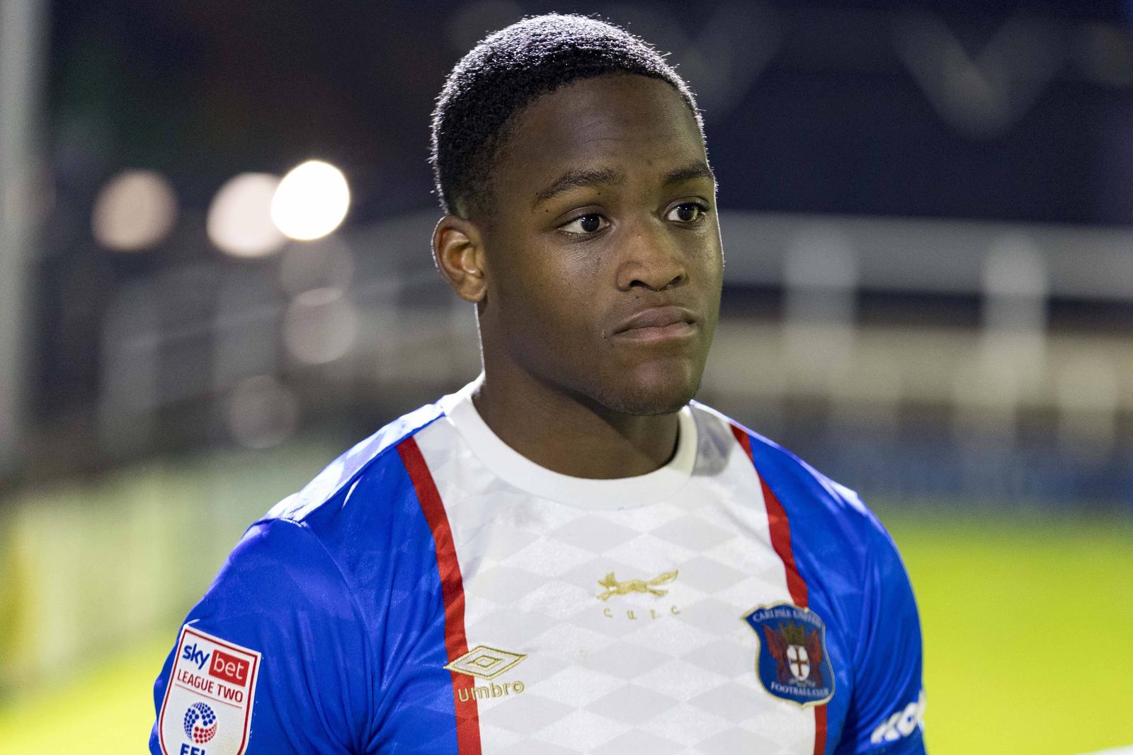 Bromley v Carlisle United Sky Bet League 2 Daniel Adu-Adjei of Carlisle United is interviewed after the Sky Bet League 2 match at Hayes Lane, London UK Newspapers OUT Copyright: xDarrenxCampbellx FIL-20955-0019 Photo: IMAGO/Darren Campbell/IMAGOSPORT