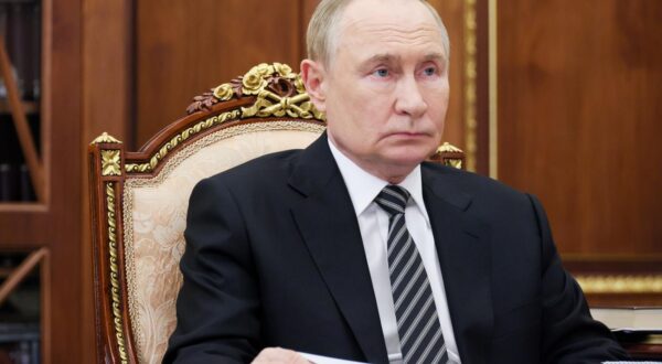 RUSSIA, MOSCOW - AUGUST 19, 2025: Russia's President Vladimir Putin is seen during a meeting with the Komi Republic's acting head Goldshtein in the Kremlin. Vyacheslav Prokofyev/Russian Presidential Press and Information Office/TASS/Sipa USA Photo: Tass/SIPA USA