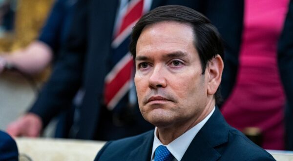 Marco Rubio, US secretary of state, during a meeting with US President Donald Trump, not pictured,, and Lee Jae Myung, South Korea's president, not pictured, in the Oval Office of the White House in Washington, DC, US, on Monday, Aug. 25, 2025. Trump blasted South Korea for political instability, foreshadowing a potentially rocky visit by the country's president to the White House to discuss its framework trade and investment agreement with the US. Photographer: Al Drago/Pool/Sipa USA Photo: Sipa USA/SIPA USA
