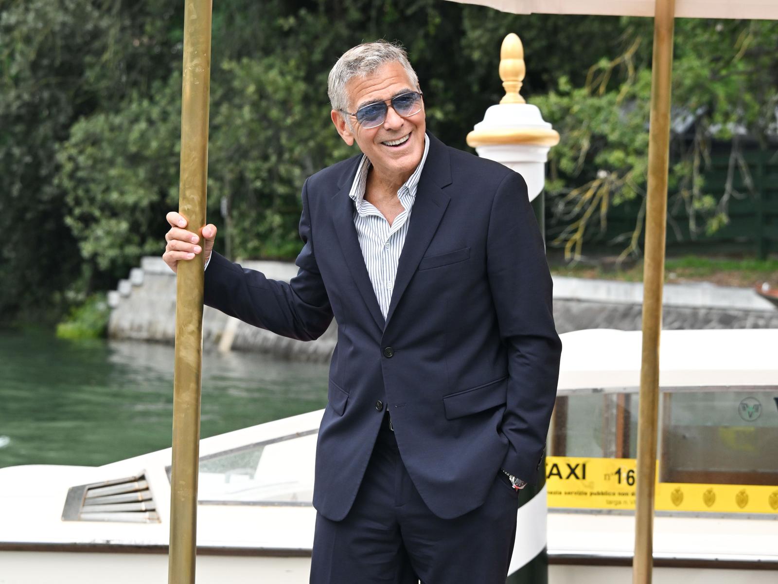 Venice, 82nd Venice International Film Festival 2025 - Day 1 - Arrivals at the Excelsior Hotel pier - Pictured: George Clooney (Photo by Manuele Mangiarotti / ipa-agency.net/IPA/Sipa USA) Photo: IPA/SIPA USA