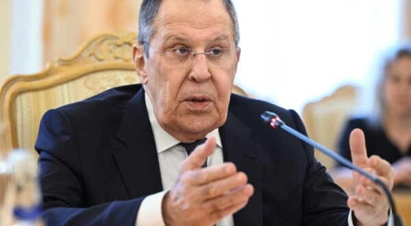 Russian Foreign Minister Sergey Lavrov during the talks.
Credit: Igor Ivanko/Kommersant Photo/Sipa USA Photo: Kommersant Photo Agency/SIPA USA