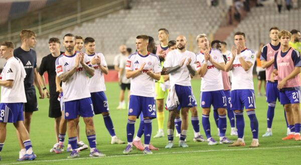 31.07.2025.,Split-Utakmica 2. pretkola UEFA Konferencijske lige HNK HNK Hajduk Split - PFC Zire. Photo: Ivo Cagalj/PIXSELL