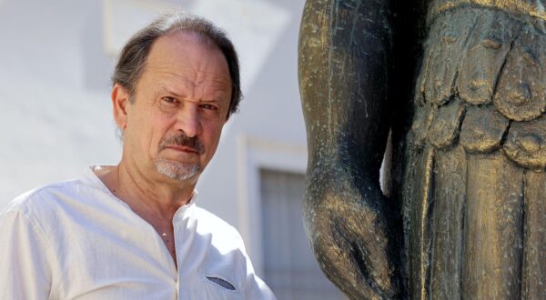 01.08.2025., Split - Glumac Trpimir Jurkic igra glavnu ulogu u drami splitskog HNK, Julije Cezara koja ce bit premjerno izvedena 8. kolovoza na novoj pozornici u centru grada na samim Srebrenim vratima Dioklecijanove palace. Photo: Ivana Ivanovic/PIXSELL