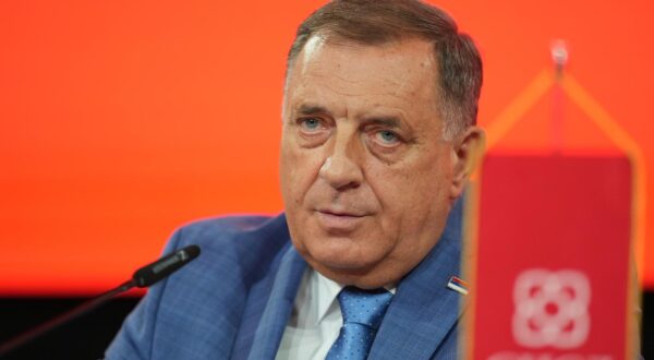 04.08.2025., Banski dvor, Banja Luka (BiH) - Sjednica Glavnog odbora Saveza nezavisnih socijaldemokrata (SNSD) u Kulturnom centru Banski dvor. Milorad Dodik Photo: Dejan Rakita/PIXSELL