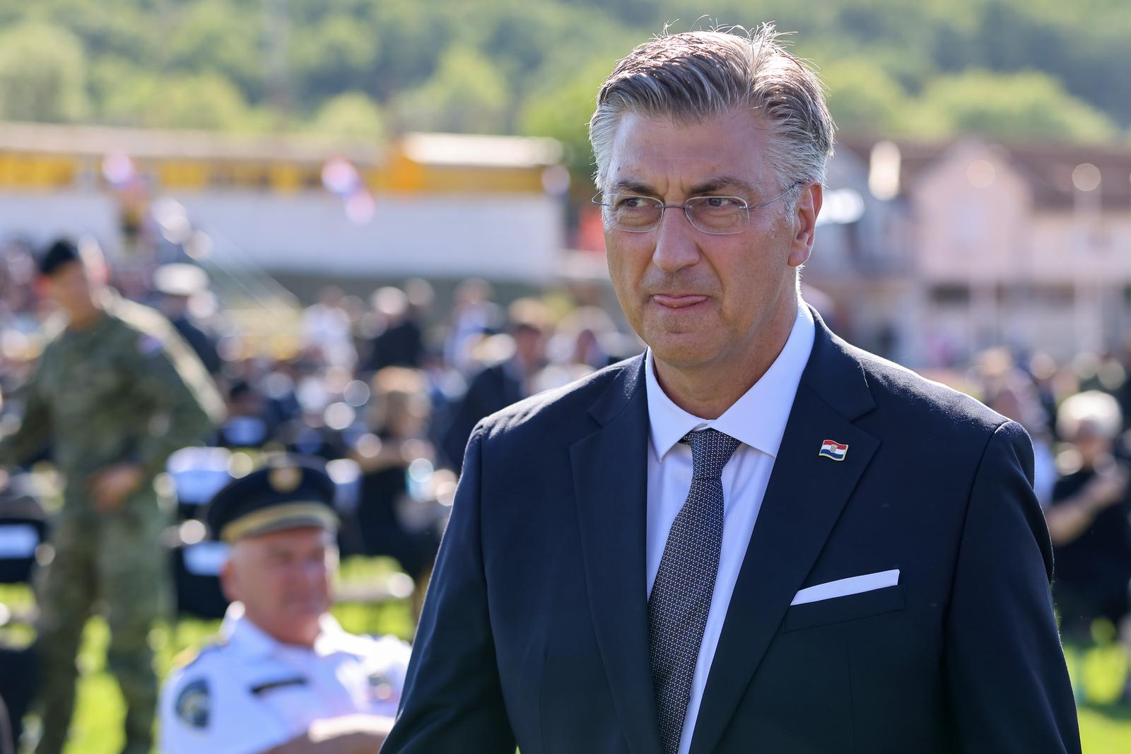 05.08.2025., Knin - Sredisnja proslava povodom 30.obljetnice Vojno-redarstvene akcije Oluja 95. Andrej Plenkovic Photo: Sime Zelic/PIXSELL