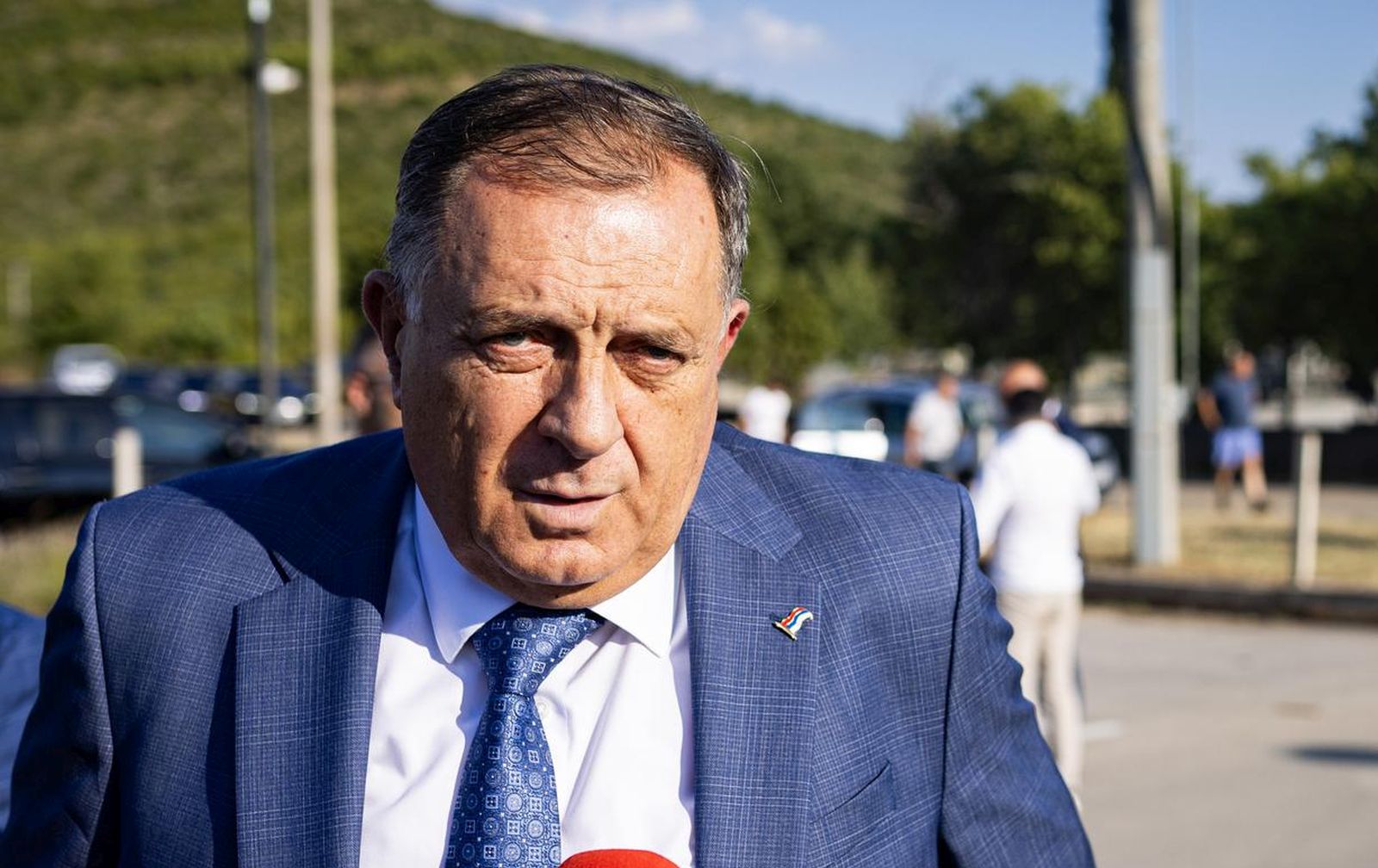 05.08.2025., Capljina, Bosna i Hercegovina - Predsjednik Republike Srpske Milorad Dodik stigao je u Prebilovce kod Capljine, gdje je prisustvovao praznicnom vecernjem bogosluzenju uoci praznika Svetih prebilovackih i ostalih hercegovackih mucenika. Photo: Dejan Rakita/PIXSELL