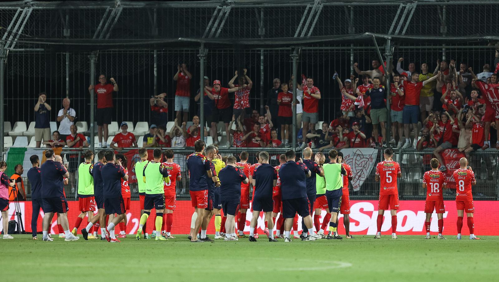 06.08.2025., stadion HNK Rijeka, Rijeka - Prva utakmica treceg kola kvalifikacija za ulazak u UEFA Europsku ligu, HNK Rijeka - Shelbourne F.C. Photo: Nel Pavletic/PIXSELL