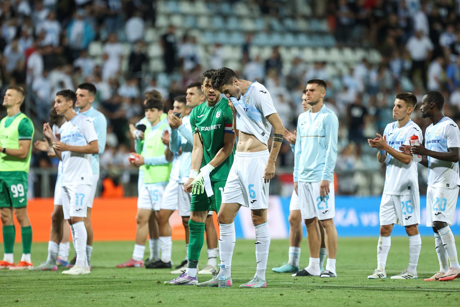 06.08.2025., stadion HNK Rijeka, Rijeka - Prva utakmica treceg kola kvalifikacija za ulazak u UEFA Europsku ligu, HNK Rijeka - Shelbourne F.C. Photo: Nel Pavletic/PIXSELL