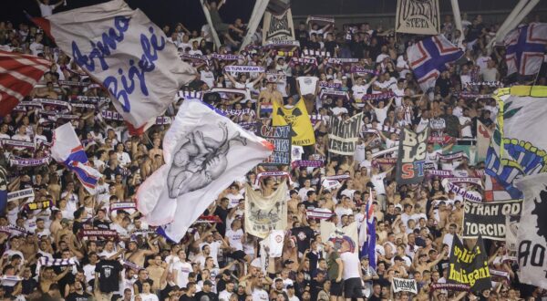 07.08.2025., stadion Poljud, Split - Prva utakmica treceg kola kvalifikacija za ulazak u UEFA Konferencijsku ligu, HNK Hajduk - FC Dinamo City. Photo: Zvonimir Barisin/PIXSELL