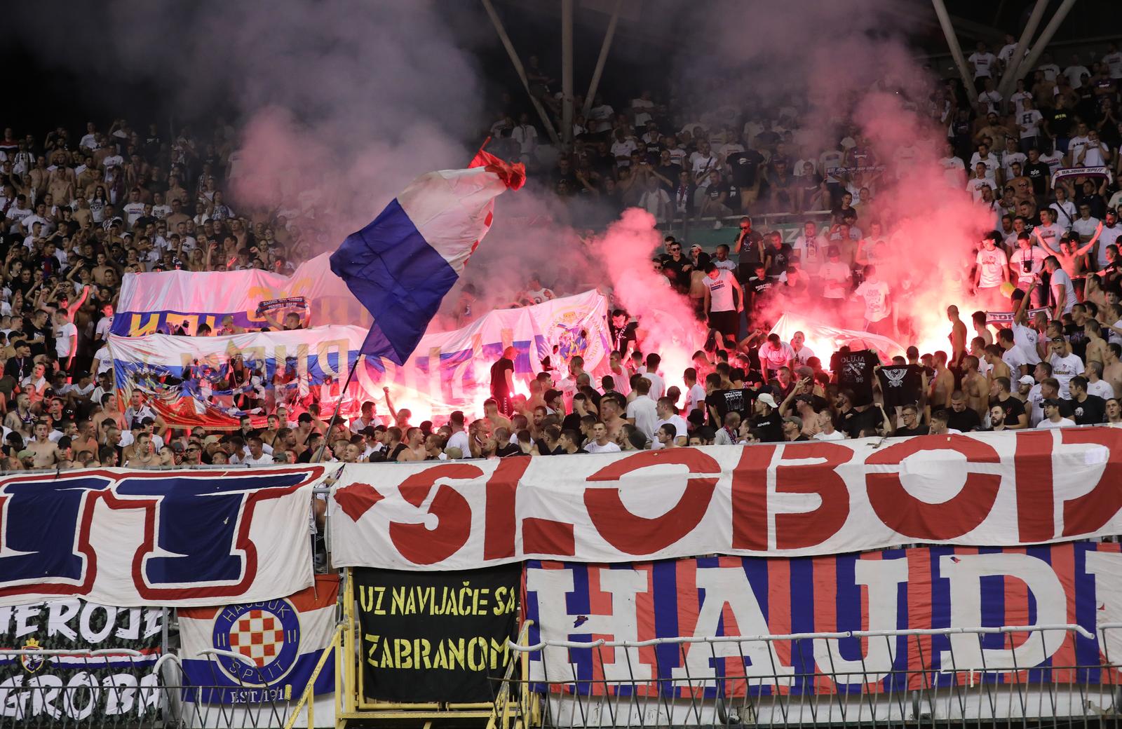 10.08.2025., stadion Poljud, Split - SuperSport HNL, 02. kolo, HNK Hajduk - HNK Gorica. navijaci Hajduka, Torcida Photo: Ivo Cagalj/PIXSELL