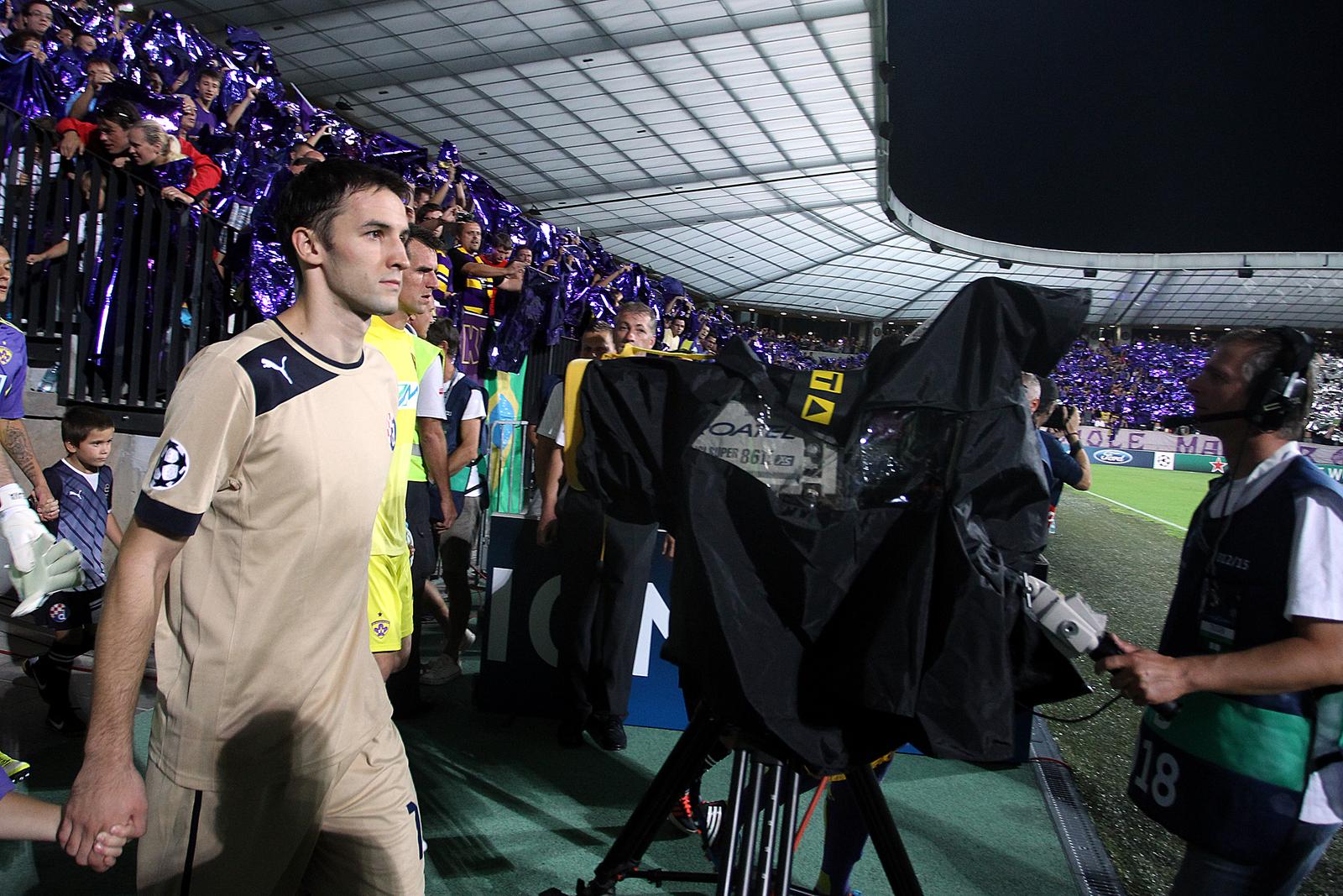 28.08.2012., stadion Ljudski vrt, Maribor, Slovenija - Uzvratna utakmica doigravanja za ulazak u skupinu Lige prvaka, NK Maribor - GNK Dinamo. Milan Badelj. rPhoto: Goran Stanzl/PIXSELLr