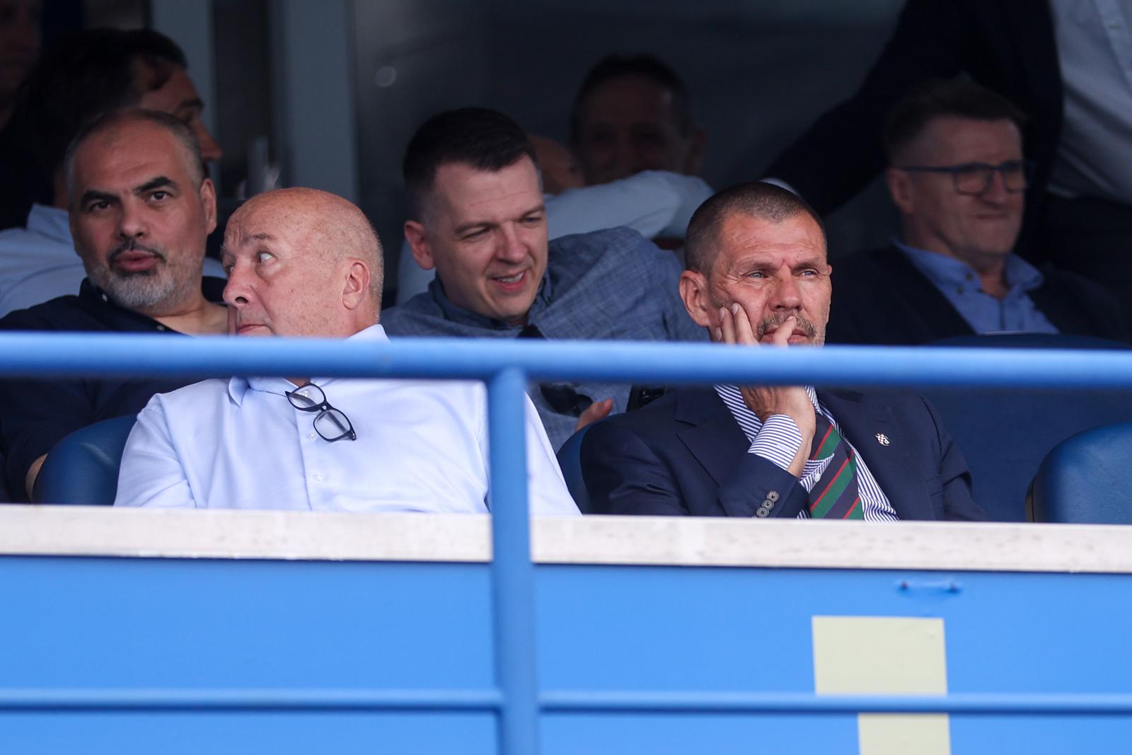 19.07.2025., Zagreb, Stadion Maksimir -Prijateljska utakmica GNK Dinamo Zagreb - FC Kryvbas Kryvyi Rih. Mislav Ante Omazic, Velimir Zajec, Tomislav Globan i Zvonimir Boban. Photo: Igor Kralj/PIXSELL