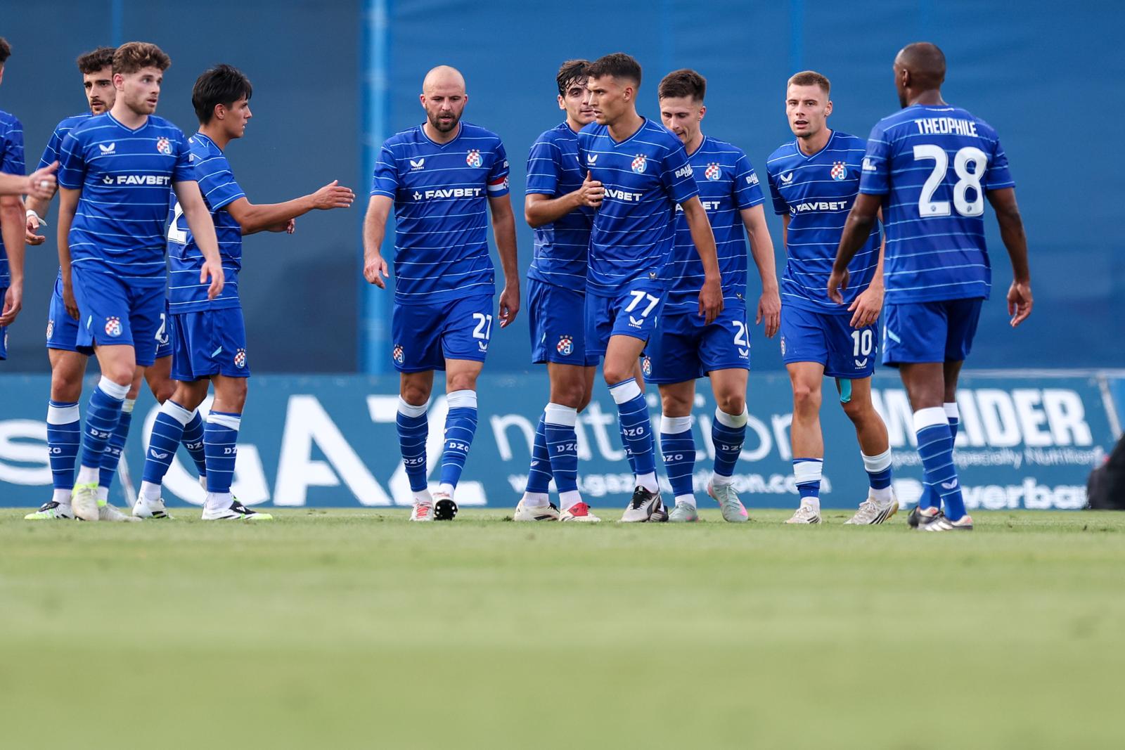 19.07.2025., Zagreb, Stadion Maksimir -Prijateljska utakmica GNK Dinamo Zagreb - FC Kryvbas Kryvyi Rih. Moris Valincic, Matteo Perez Vinlof, Josip Misic, Gonzalo Villar, Dejan Ljubicic, Mateo Lisica i Gabriel Vidovic. Photo: Igor Kralj/PIXSELL