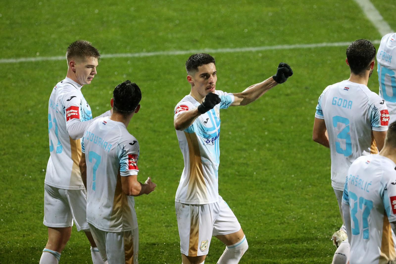 22.12.2024., Rijeka - Stadion Rujevica, SuperSport HNL 24/25, 18. kolo, HNK Rijeka - NK Slaven Belupo. Slavlje Rijecana na kraju utakmice. Photo: Goran Kovacic/PIXSELL