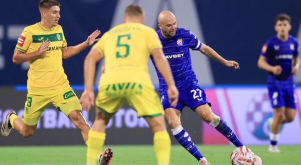 23.08.2025., stadion Maksimir, Zagreb - SuperSport HNL, 04. kolo, GNK Dinamo - NK Istra 1961. Antonio Mauric i Josip Misic Photo: Marko Prpic/PIXSELL