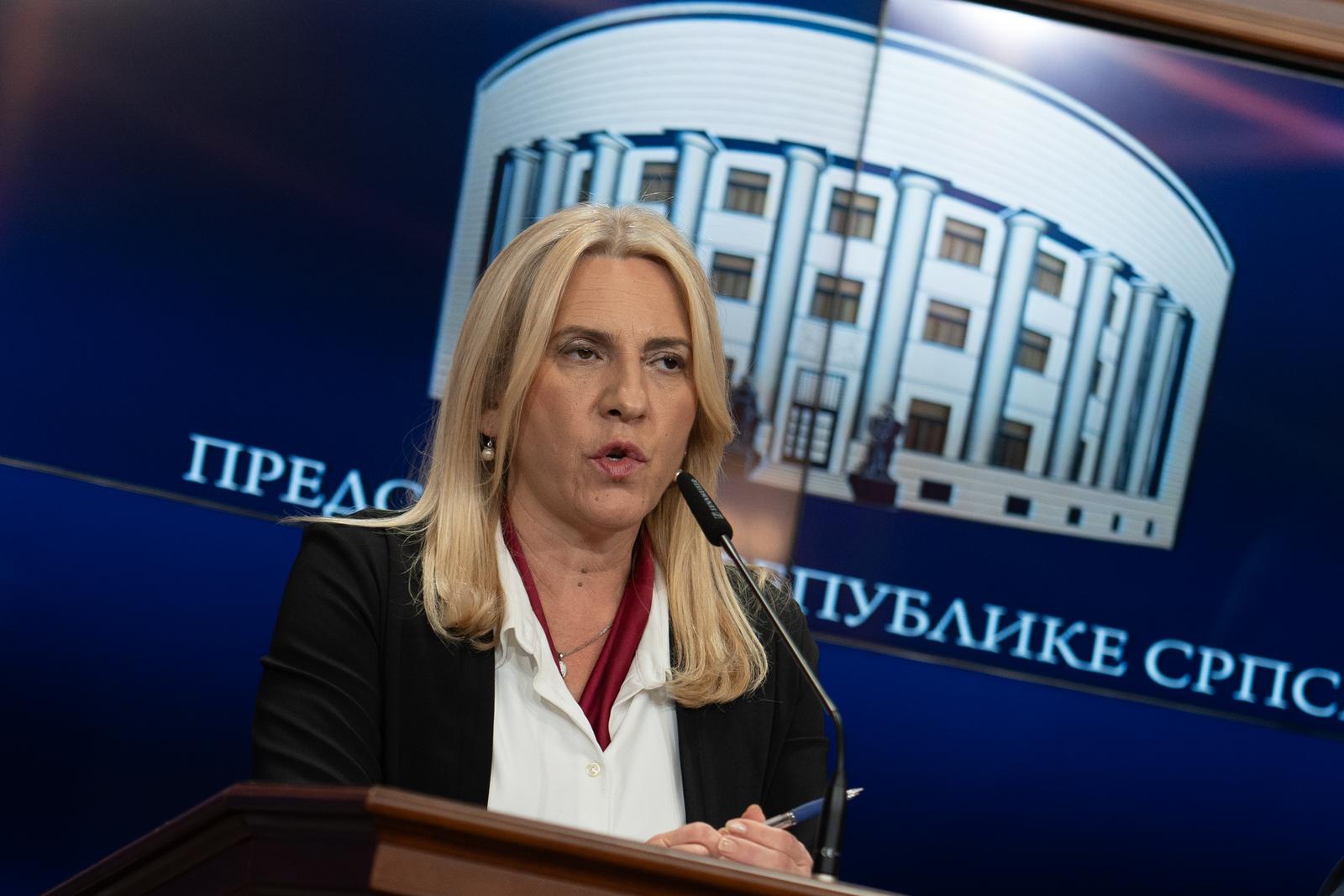 27.02.2025., Palata Republike, Banja Luka (BiH) - Predsjednik Republike Srpske Milorad Dodik i predsjedavajuca Predsjednistva BiH Zeljka Cvijanovic odrzali konferenciju za medije povodom trenutne krize u BiH nakon presude Dodiku pred Sudom BiH. Photo: Dejan Rakita/PIXSELL