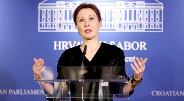 28.02.2025., Zagreb - Na konferenciji za medije odrzanoj u Saboru o aktualnim temama govorila je Dalija Oreskovic. Photo: Patrik Macek/PIXSELL