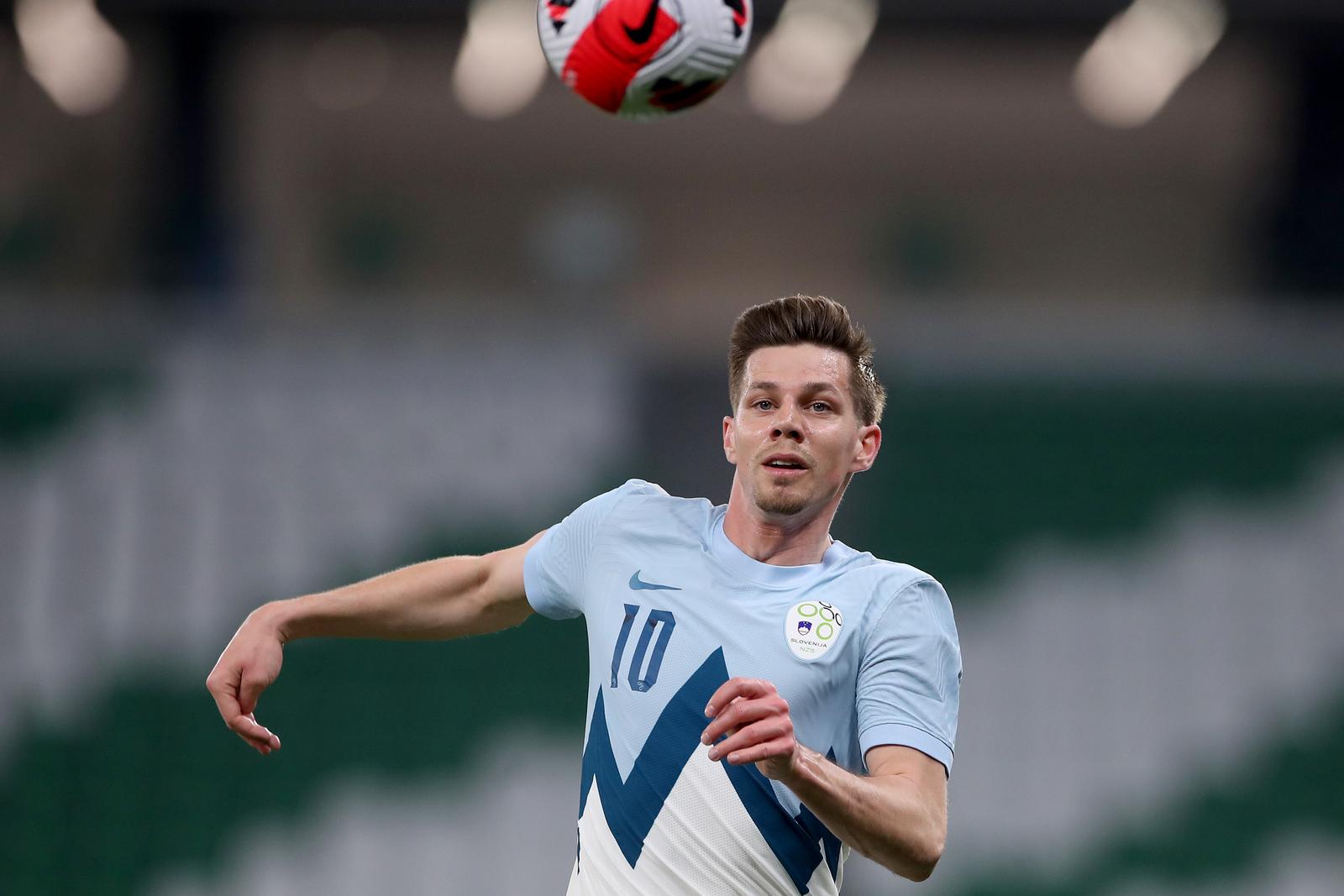 29.03.2022., Katar, Doha - Prijateljski turnir na kojem nastupaju Katar, Bugarska, Slovenija i Hrvatska priprema je za nadolazece Svjetsko prvenstvo. Prijateljska nogometna utakmica na stadionu Education City, Katar - Slovenija. Miha Zajc Photo: Igor Kralj/PIXSELL