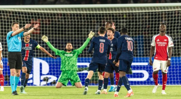Gianluigi Donnarumma - Match retour de la Ligue Des Champions 2024-2025 (LDC) "PSG - Arsenal" (2-1) au Parc des Princes à Paris le 7 mai 2025. © Cyril Moreau/Bestimage 2024-2025 Champions League (CL) second leg match "PSG - Arsenal" (2-1) at the Parc des Princes in Paris on May 7, 2025. Photo: CYRIL MOREAU / BESTIMAGE/BESTIMAGE