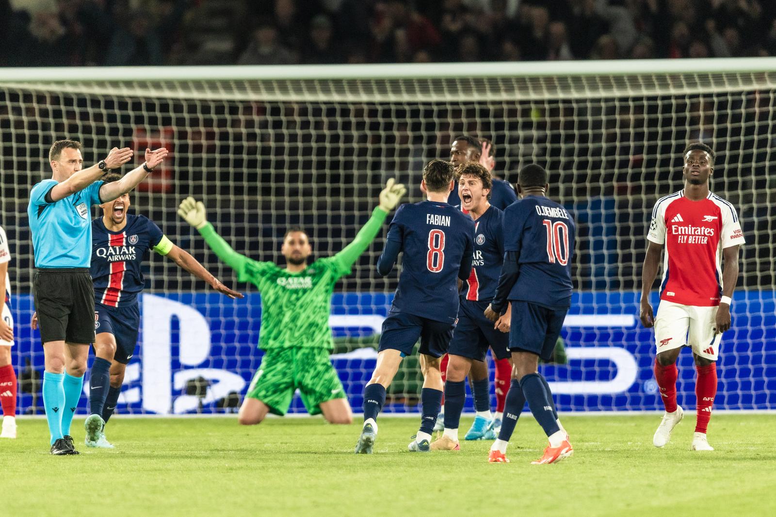 Gianluigi Donnarumma - Match retour de la Ligue Des Champions 2024-2025 (LDC) "PSG - Arsenal" (2-1) au Parc des Princes à Paris le 7 mai 2025. © Cyril Moreau/Bestimage 2024-2025 Champions League (CL) second leg match "PSG - Arsenal" (2-1) at the Parc des Princes in Paris on May 7, 2025. Photo: CYRIL MOREAU / BESTIMAGE/BESTIMAGE