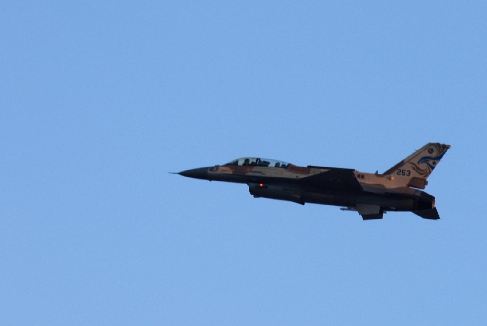 An F-16 Fighting Falcon airplane is displaying its skills part of an air show demonstration during a graduation ceremony of Israeli Air Force pilots over the Hatzerim Air Force base near the Southern Israeli city of Beer Sheva on June 28, 2007. Four female pilots were among the many to graduate. Photo by Rafael Ben-Ari/Chameleons Eye. Photo via Newscom Newscom/PIXSELL