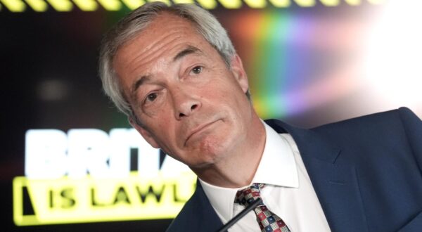 Reform party leader Nigel Farage during a press conference in Westminster, central London. Picture date: Monday August 4, 2025. Photo: Stefan Rousseau/PRESS ASSOCIATION