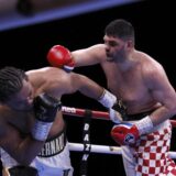 Joe Joyce (right) in action against Filip Hrgovic (left) at the Co-op Live arena, Manchester. Picture date: Saturday April 5, 2025. Photo: Richard Sellers/PRESS ASSOCIATION