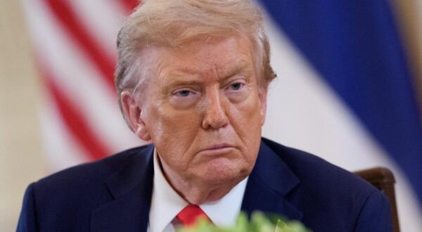 United States President Donald Trump participates in a Multilateral Meeting with European Leaders in the East Room of the White House in Washington, DC, US. Picture date: Monday August 18, 2025. Photo: Aaron Schwartz/PRESS ASSOCIATION