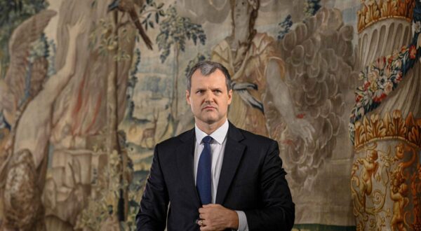 (250731) -- VILNIUS, July 31, 2025 (Xinhua) -- This file photo taken on Oct. 28, 2024 shows Gintautas Paluckas attending a press conference in Vilnius, Lithuania. Lithuanian Prime Minister Gintautas Paluckas on Thursday informed the Lithuanian Social Democratic Party's board of his decision to resign. (Photo by Alfredas Pliadis/Xinhua) Photo: Alfredas Pliadis/XINHUA