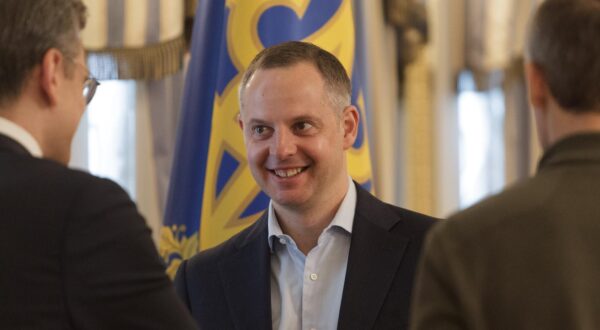 KYIV, UKRAINE - MAY 14, 2024 - Deputy head of the Office of the President of Ukraine Rostyslav Shurma attends a meeting between President of Ukraine Volodymyr Zelenskyy and U.S. Secretary of State Antony J. Blinken in Kyiv, capital of Ukraine.  (Photo by Ukrinform/Ukrinform/Sipa USA) Photo: UKRINFORM/SIPA USA